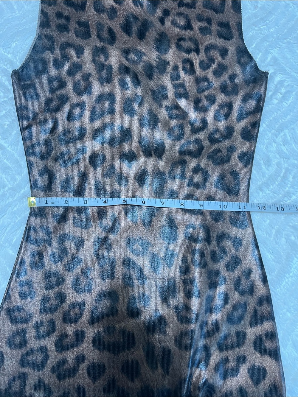 ZARA Metallic Foil Leopard Print Bodycon Midi Dress Small Animal Print - Picture 14 of 16